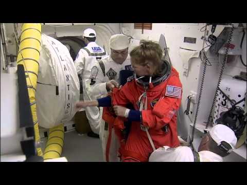 STS-135 Astronauts Strap into Space Shuttle Atlantis for Launch