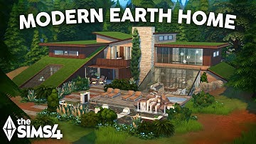Modern Earth Home // The Sims 4 Speed Build