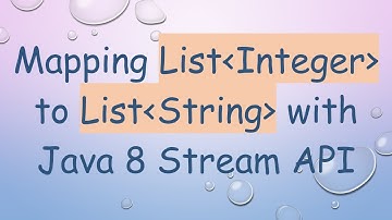 Mapping List Integer  to List String  with Java 8 Stream API