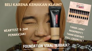 NEW L'OREAL INFALLIBLE TOTAL COVER FOUNDATION FIRST IMPRESSIONS REVIEW + DEMO