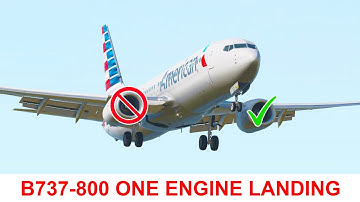 Landing A Boeing 737 Using Only ONE Engine in X-Plane 11