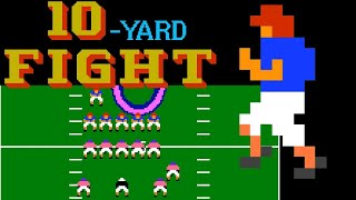 10 yard fight for NES playthrough beating the computer on hardest super bowl level 28-0