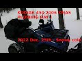Yamaha Kodiak 450 2004 ATV plowing snow 2022 Dec 25th and little round the block