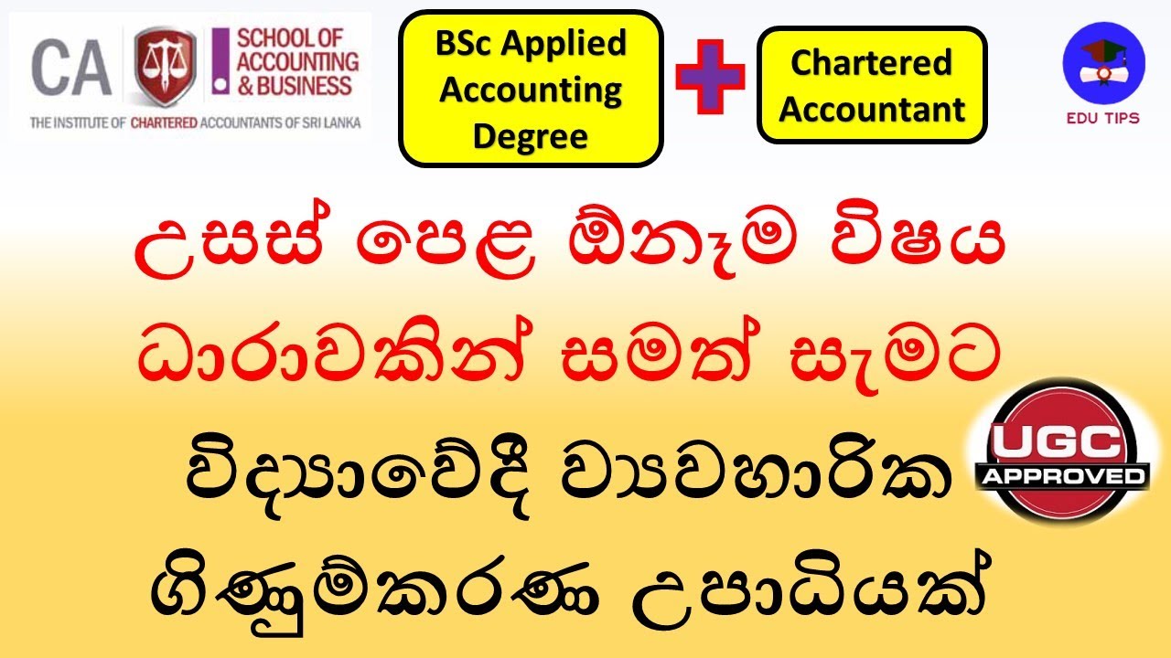 CA Degree BSc Applied Accounting Degree CA Sri Lanka School Of CA Degree BSc Applied Accounting Degree CA Sri Lanka School Of