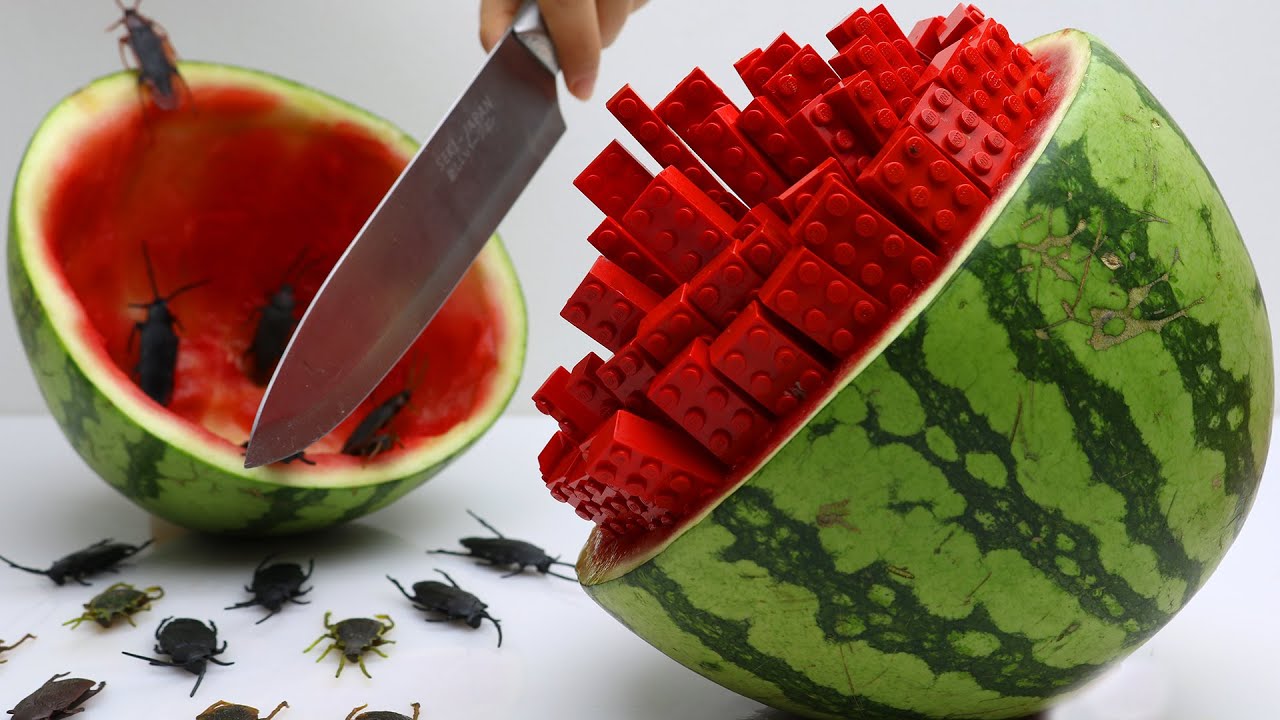 ⁣Stop Motion Cooking Making LEGO IRL Recipe From Watermelon Unusual Hacks 4K | Cuckoo