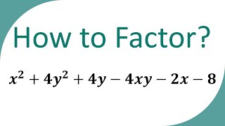 Factors of x^2+4y^2+4y-4xy-2x-8 | Factorise x^2+4y^2+4y-4xy-2x-8