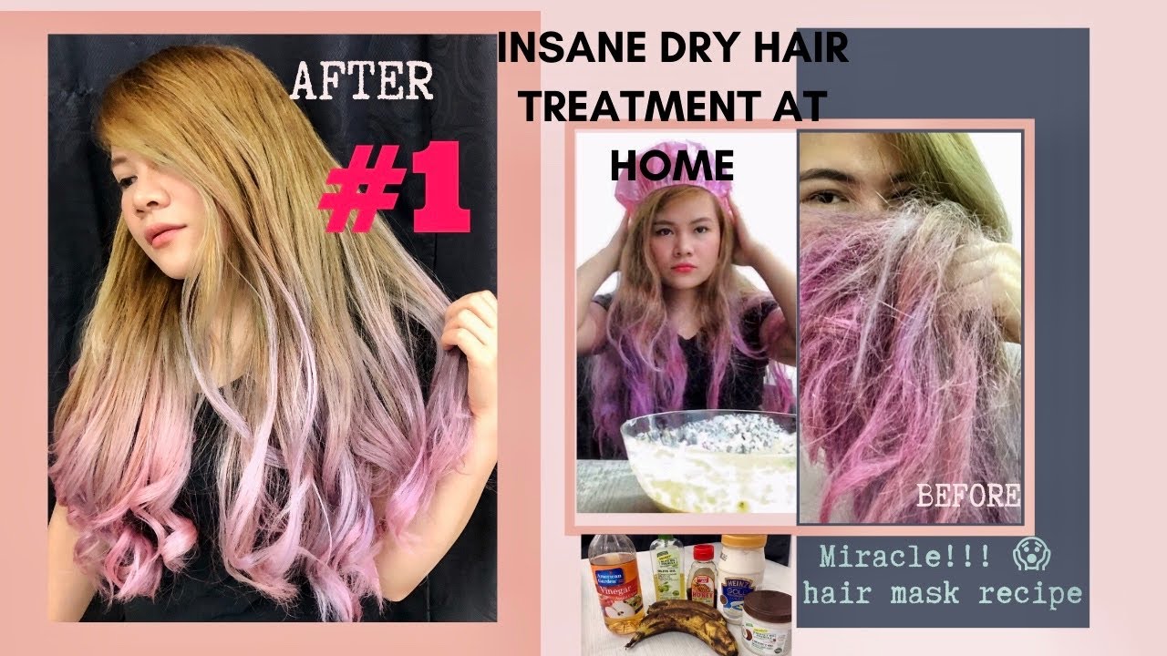 DRY HAIR TREATMENT AT HOME DIY DEEP CONDITIONER 😱 QUARANTINE TIME