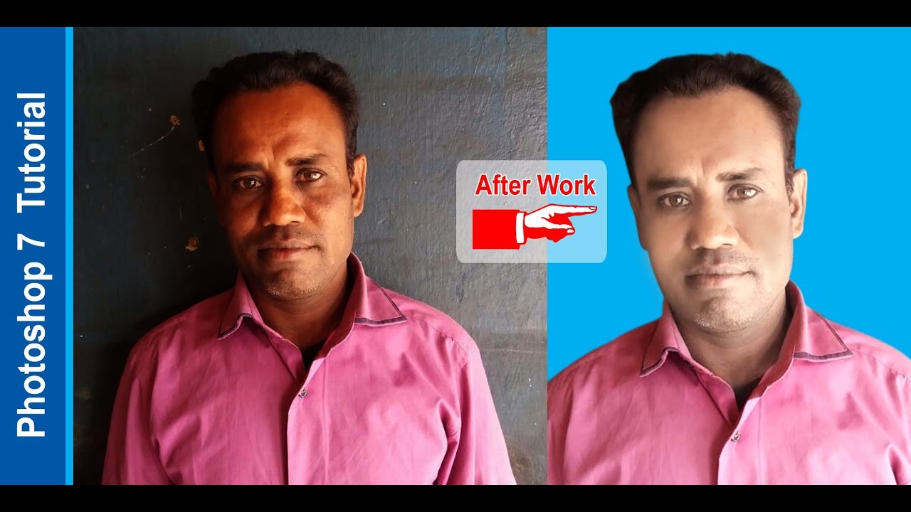 Photo Retouching and red yellow color remove in face by Photoshop 7 ...