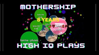 8 years of Agar.io re1n's Highlights, IQ plays, Mothership battles vs Quad, Hexa, Octa.