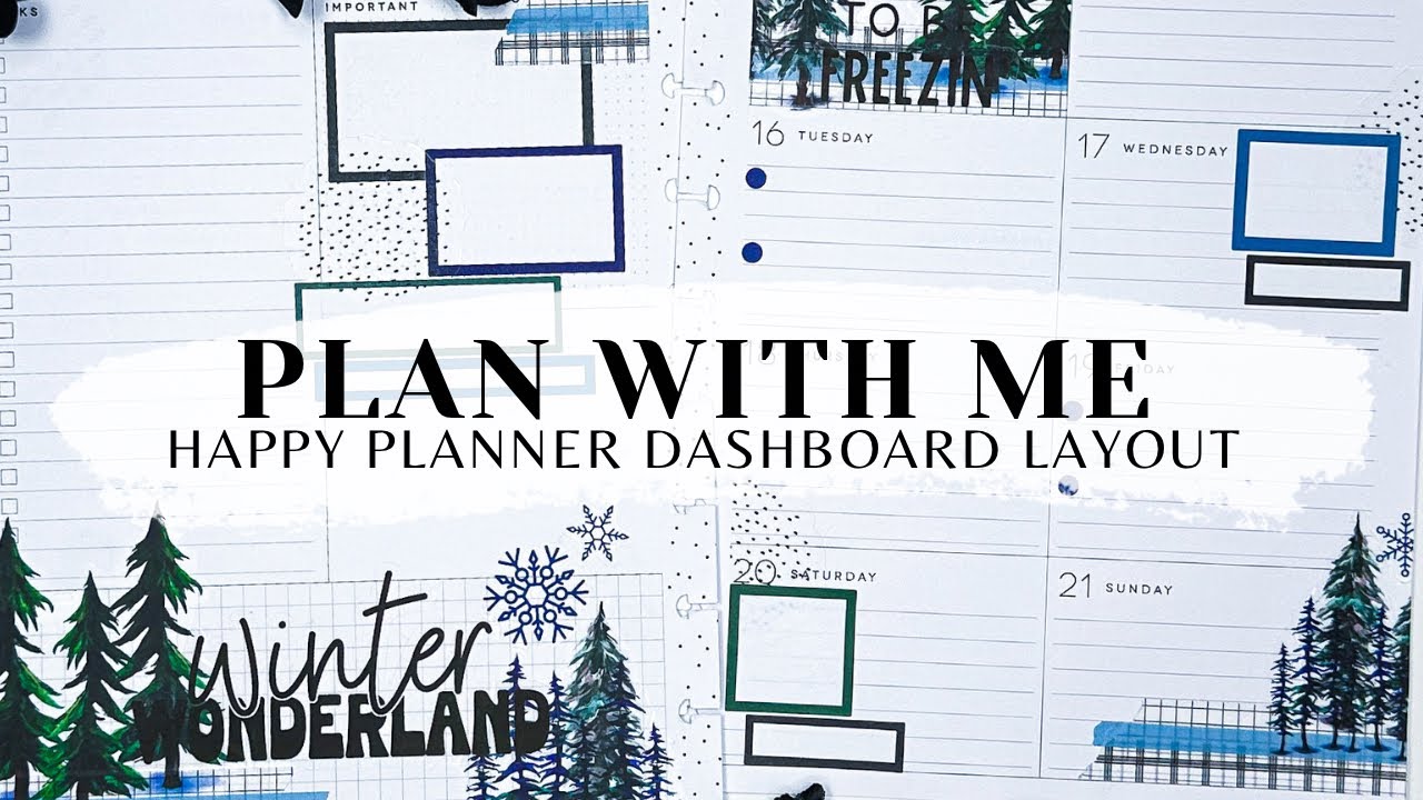 PLAN WITH ME 📒 | HAPPY PLANNER DASHBOARD LAYOUT | WINTER TREES | JAN 15 - 21