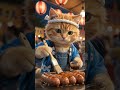 🏮 ニャン太、夏祭りでアルバイト!はじめてのソーセージ屋さん🏮 Nyanta's Summer Festival Job! His First Takoyaki3#shorts t
