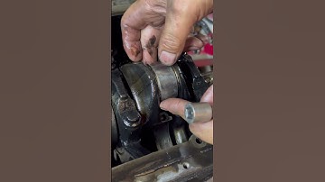 Removing Engine Bearings 🔧 Inspecting the Crankshaft Condition #automobile #engineblock #mechanic