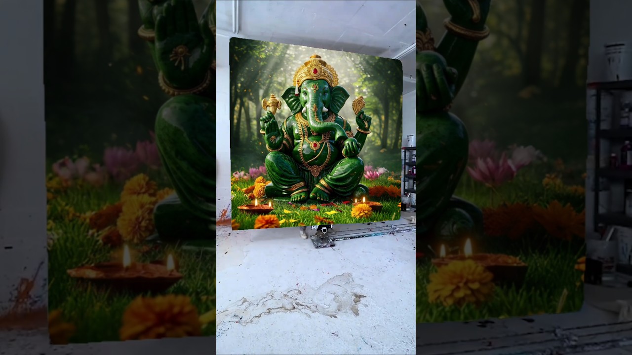 Happy Ganesh Chaturthi Drawing Photo 🌺🥰 Ganesh Ji Painting ❤️ 