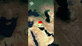 Iraq Location Middle East Map #shorts #geography #animation