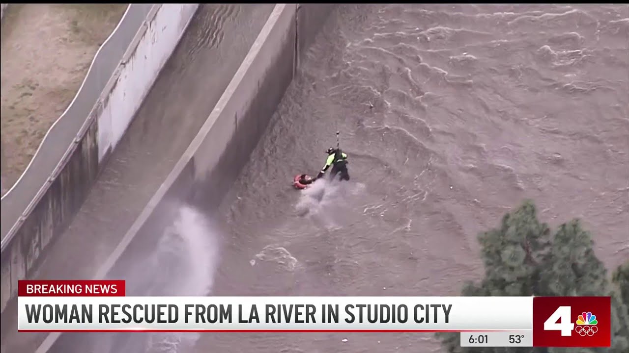 Woman rescued from LA River