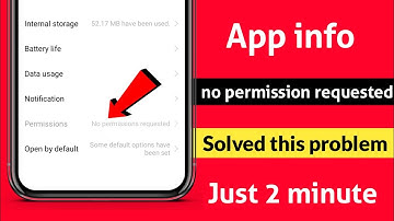 No permission requested in app info | App info permission bottom not working?