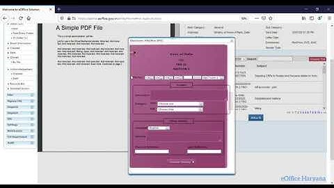 2 Make file or put receipt in file in  Eoffice | Eoffice Receipt to file | Eoffice Haryana