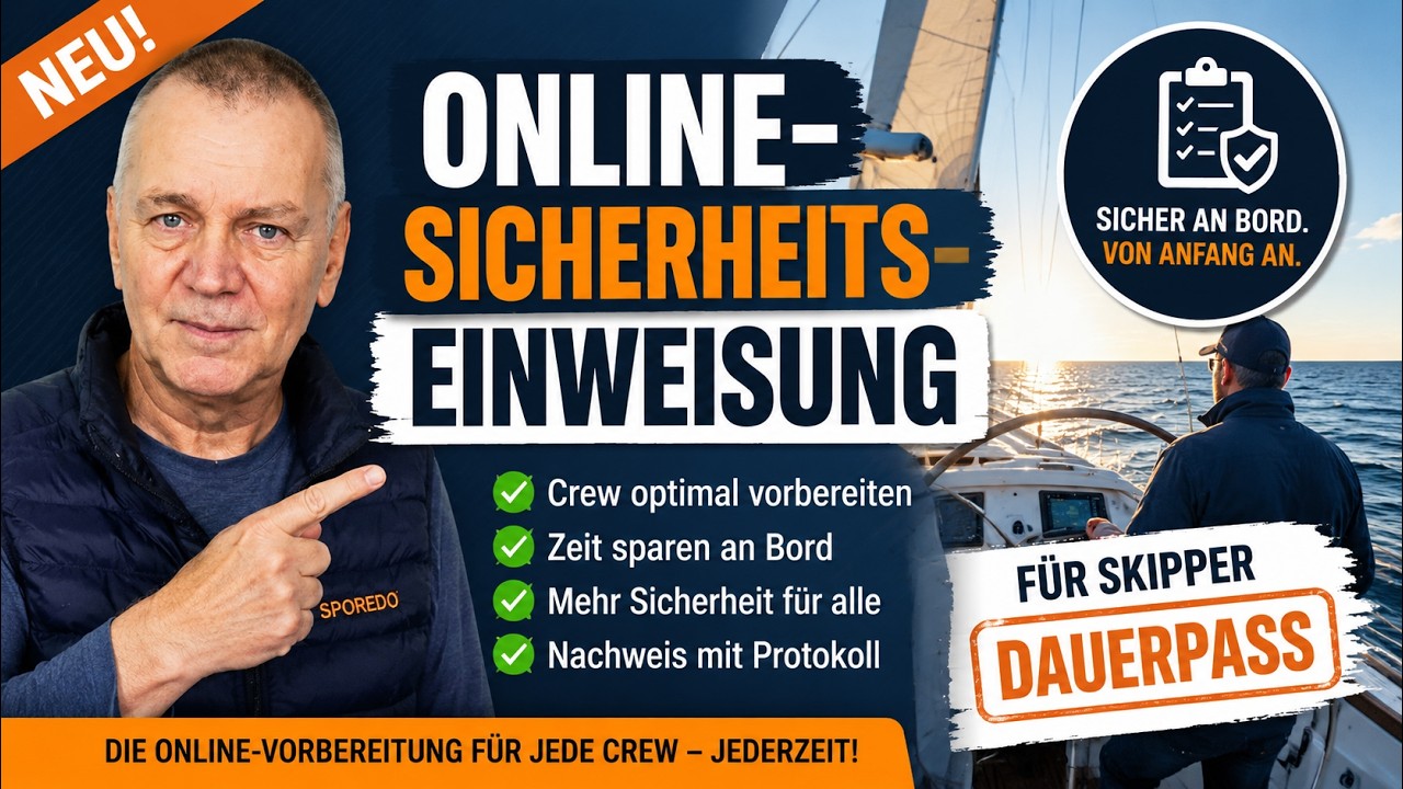 ⁣Neu für Skipper: Online-Sicherheitseinweisung als Dauerpass