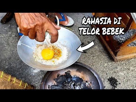 MAKAN KERAK TELOR BEBEK - INDONESIAN TRADITIONAL FOOD