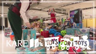 A look inside of Toys For Tots Twin Cities Mall of America warehouse headquarters