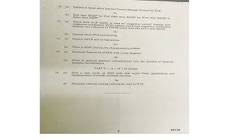 ADVANCE IN NETWORKING  MCA SEMESTER QUESTION PAPER ANNA UNIVERSITY