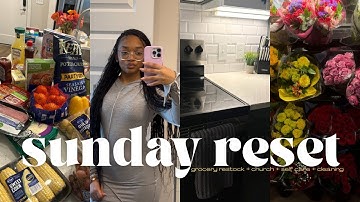 My Realistic Sunday Reset | cleaning my apartment + grocery restock + church + cleaning