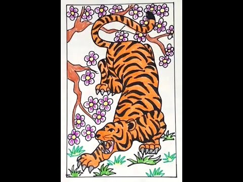 Video Vẽ tranh 12 con giáp- vẽ con hổ ( Dần) - youtube