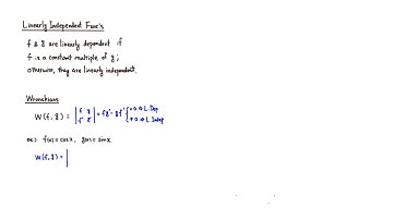 Linear Independence & Wronskians