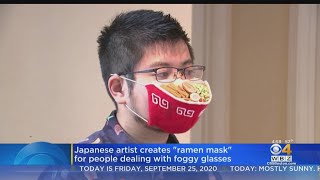Japanese Artist Creates 'Ramen Mask' For People Dealing With Foggy Glasses