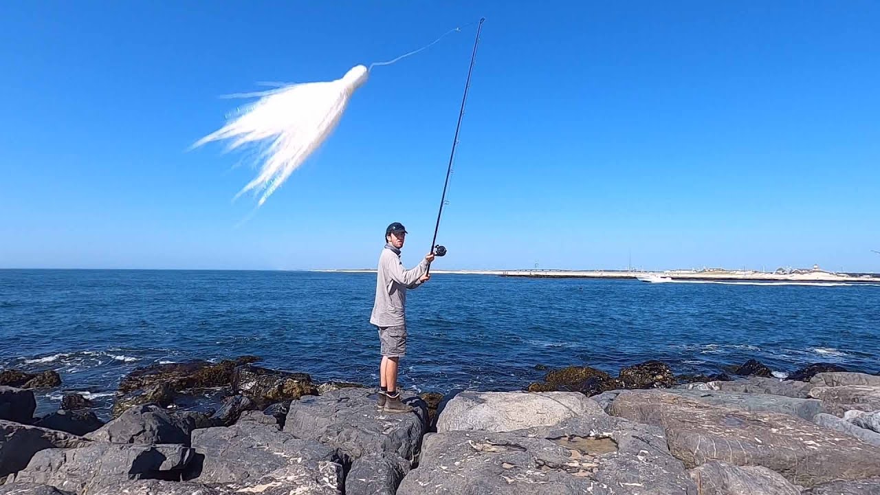 Fishing an inlet and jetty with Spro Power Bucktail Jigs 