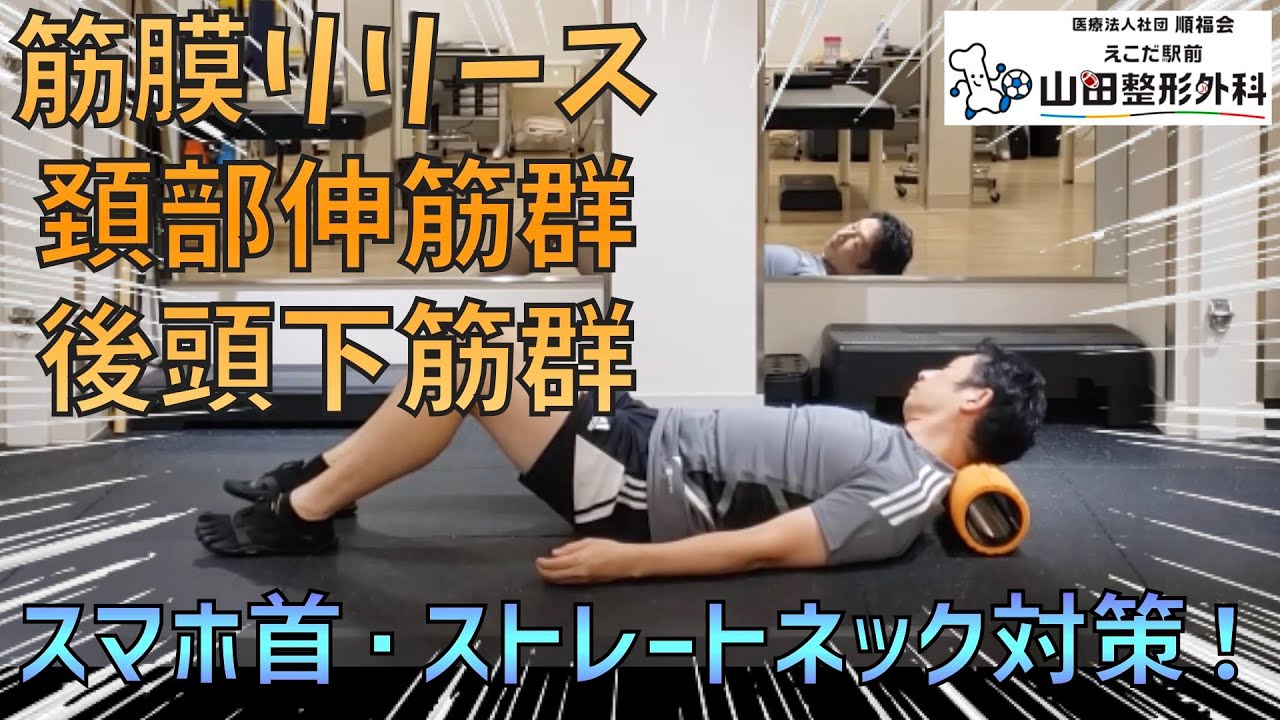 自宅でできる筋膜リリース⑥【頚部伸筋群・後頭下筋群】 - YouTube