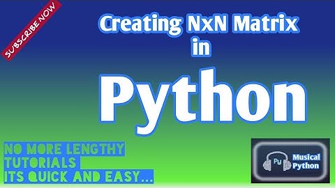 Creating NxN Matrix and Filling it with random 0s and 1s