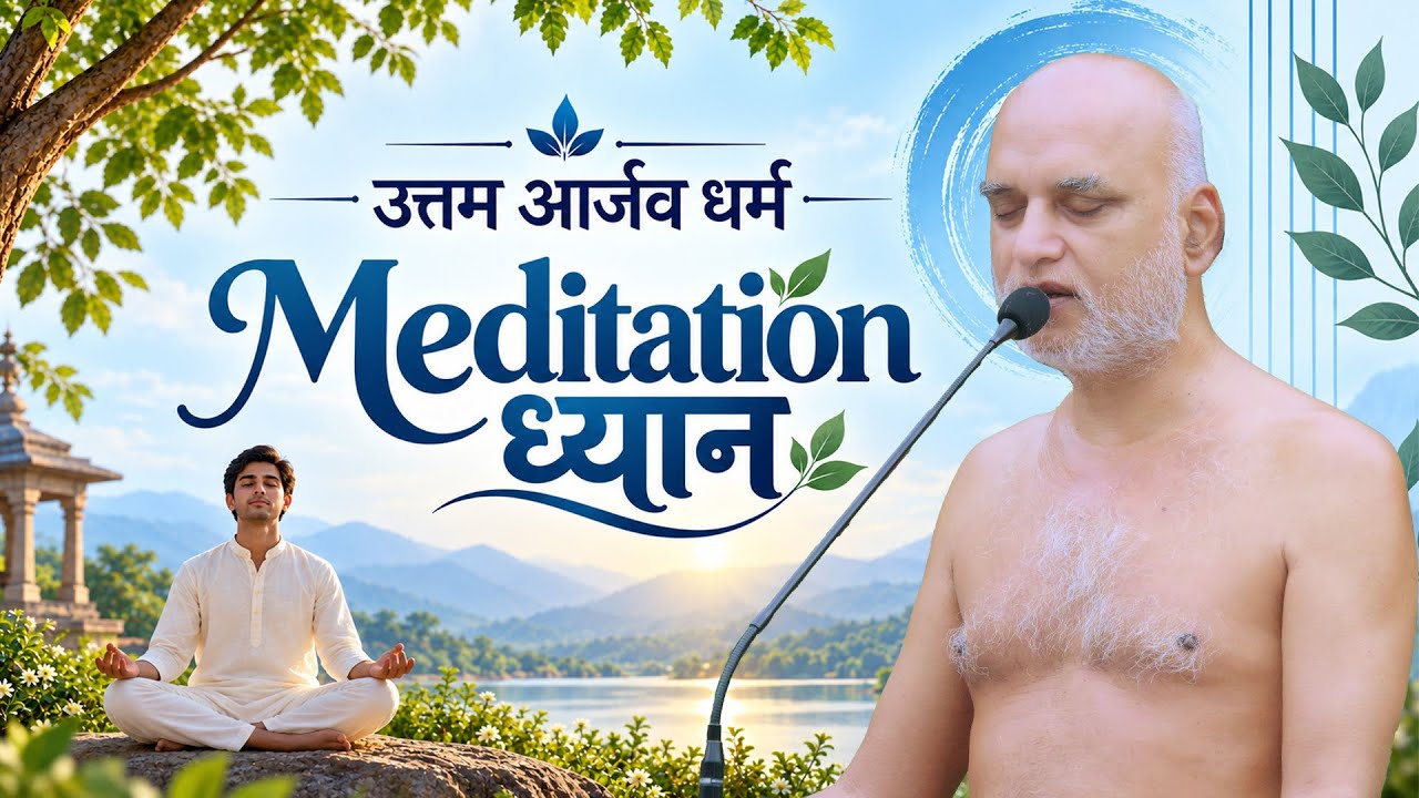 आचार्य श्री विद्यासागर जी चरणों में उत्तम आर्जव (Confession) ध्यान | उत्तम आर्जव धर्म |  Day-3 