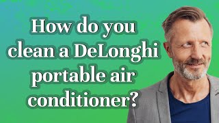 How do you clean a DeLonghi portable air conditioner?