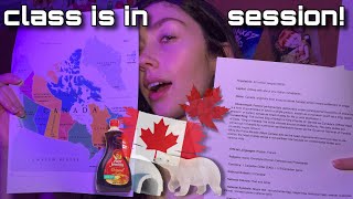 ASMR Welcome to Social Studies Class! Facts, History, and Geography of Canada 🇨🇦 Teacher Roleplay