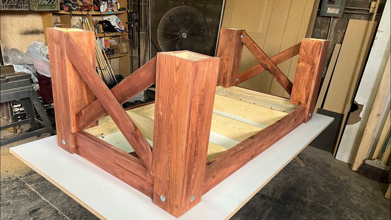 Cómo fabricar una mesa de billar en madera de pino con patas en X (actualización) segunda parte