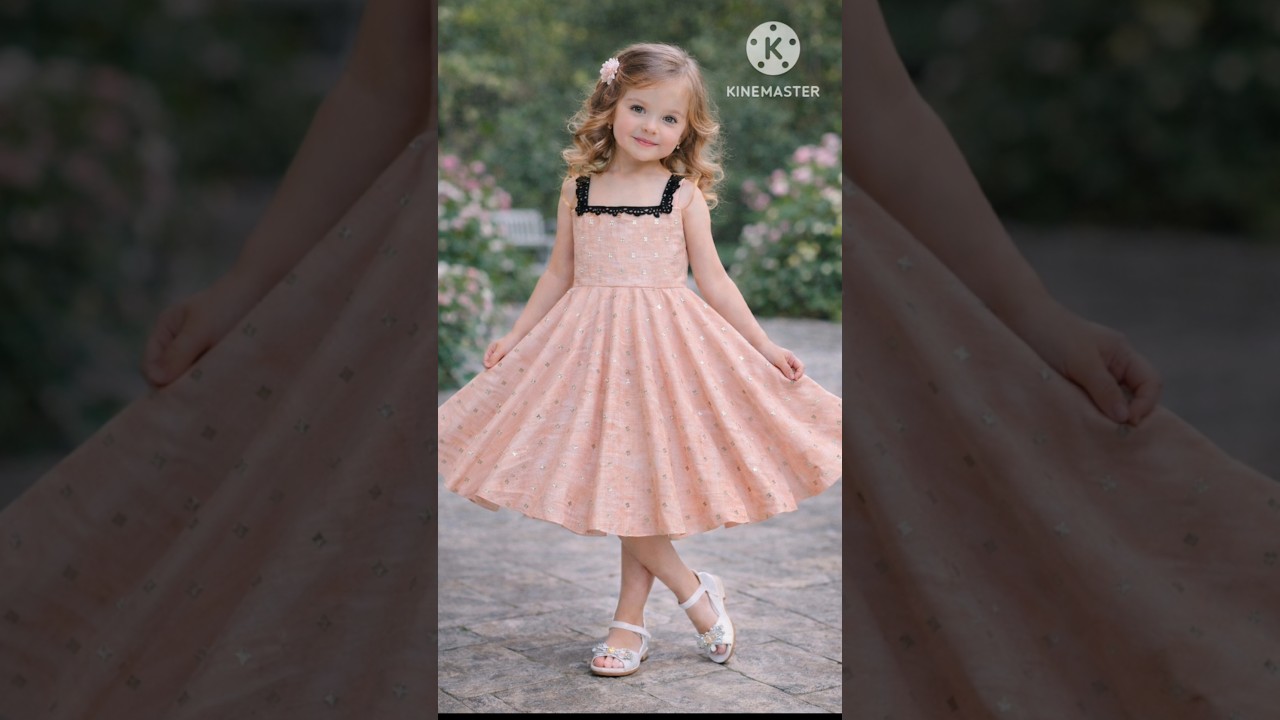 Peach Color Baby Frock 😍 | New Trendy Baby Dress Cutting & Stitching ✂️ 