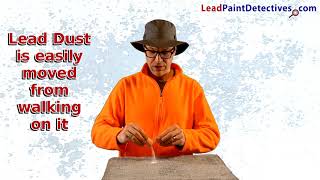 How much can 1 gram of lead dust contaminate?