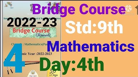 9th||Mathematics||Bridge Course||2022-23 ||Day:4th||English & SemiEnglish||Maths, Class 9,Day:4
