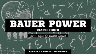 Famous Identifying Special Solutions of Systems of Equations - Unit 3, Lesson 3 Profile