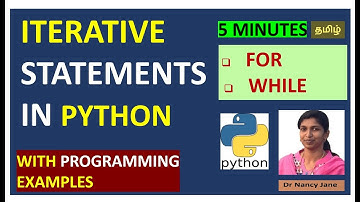 Iterative Statements (FOR/WHILE)  in python| Looping Statements| Python Basics in Tamil