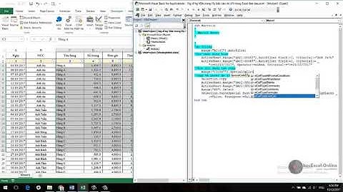 Lập Báo cáo chi tiết tự động trên Excel và VBA