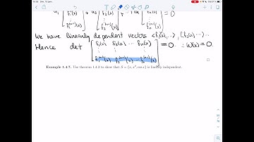 Linear Algebra 2 - 1.4.2 - Independent Sets of Functions and the Wronskian (Video 3)
