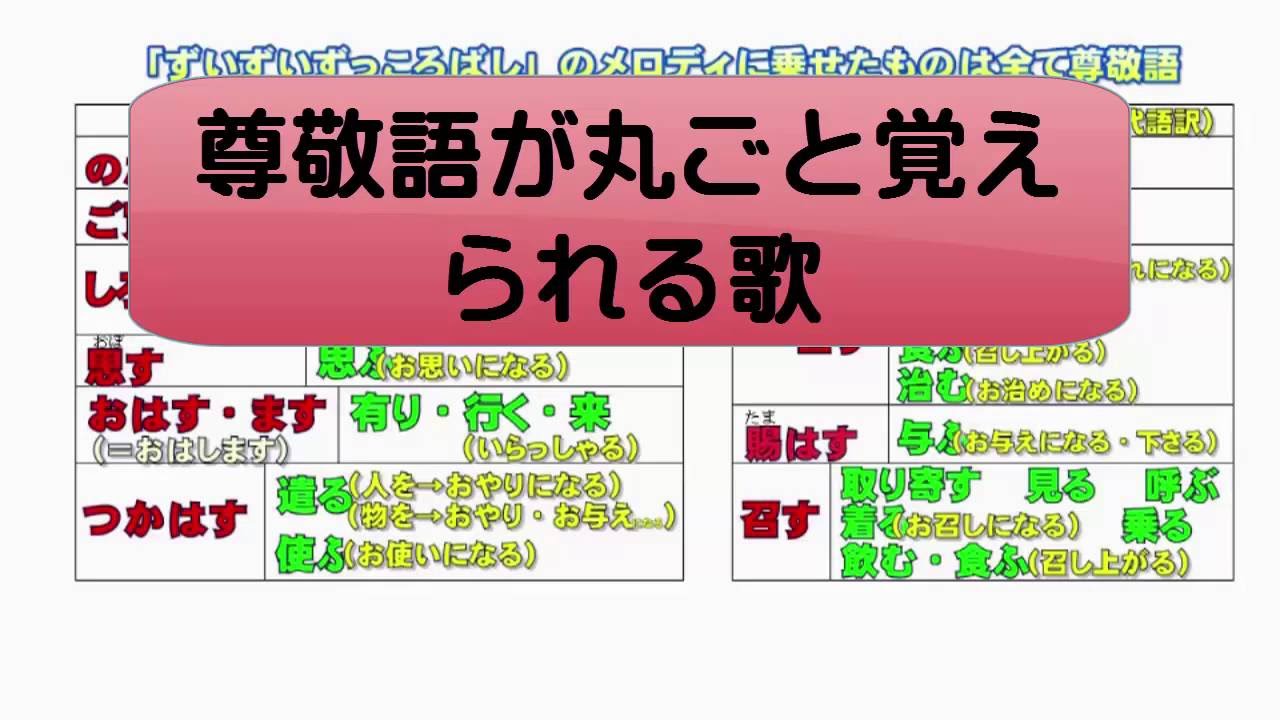 ４本中１本目 歌で覚える古文の敬語 尊敬語編 Youtube