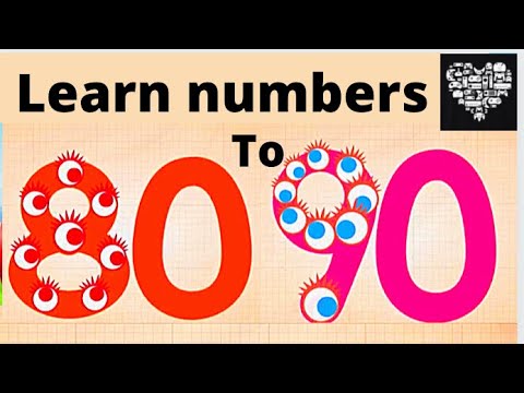 LEARNING COUNTING NUMBERS 80 TO 90 learn numbers for kids 80-90 Endless numbers