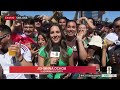 Aficionados se reúnen en Discovery Meadows en San José para ver partido México vs. Inglaterra