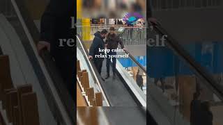 This Man Pretends To Be Scared Of Escalator To See How People Reacts, It ended in a show of love💖💖💖