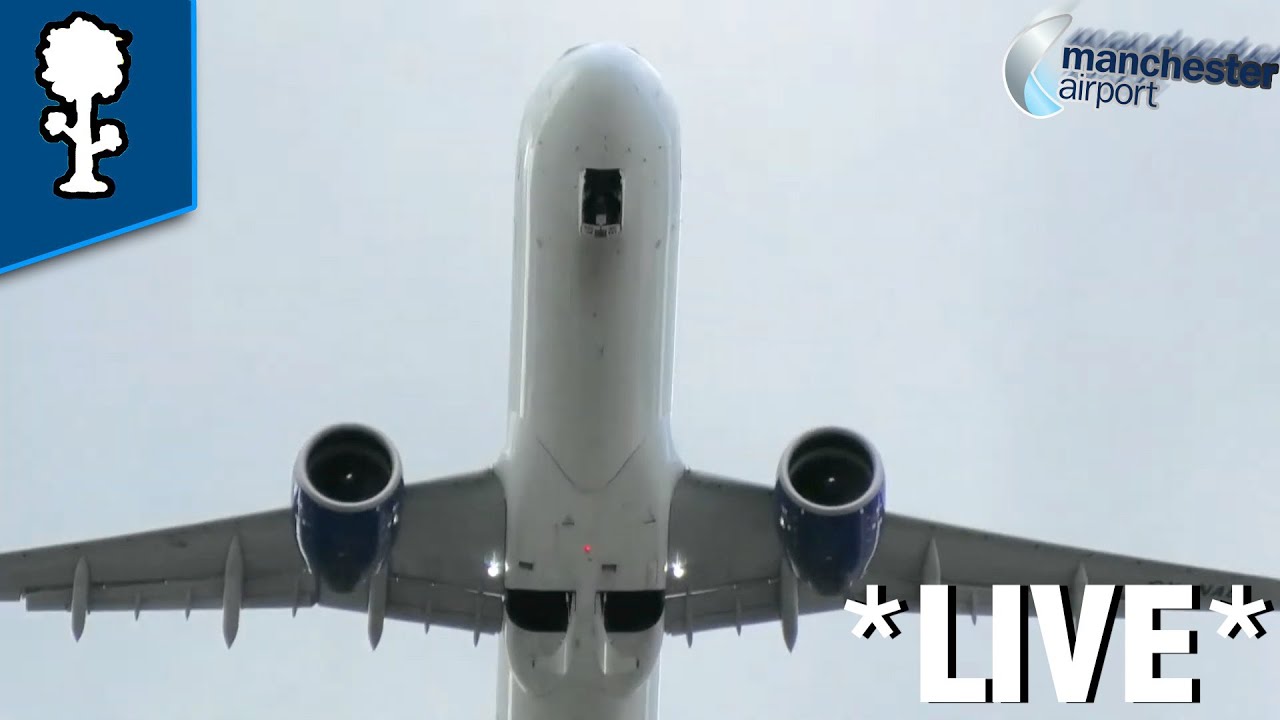 ⭐️(MEMBERS ONLY SHOW) LIVE LOUD OVERHEAD TAKEOFFS! at Manchester Airport