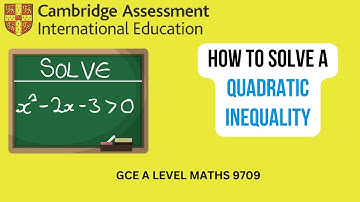 Solving Quadratic Inequalities