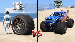 GTA 5: Monster Truck vs Monster Wheel Mod - Who Wins?